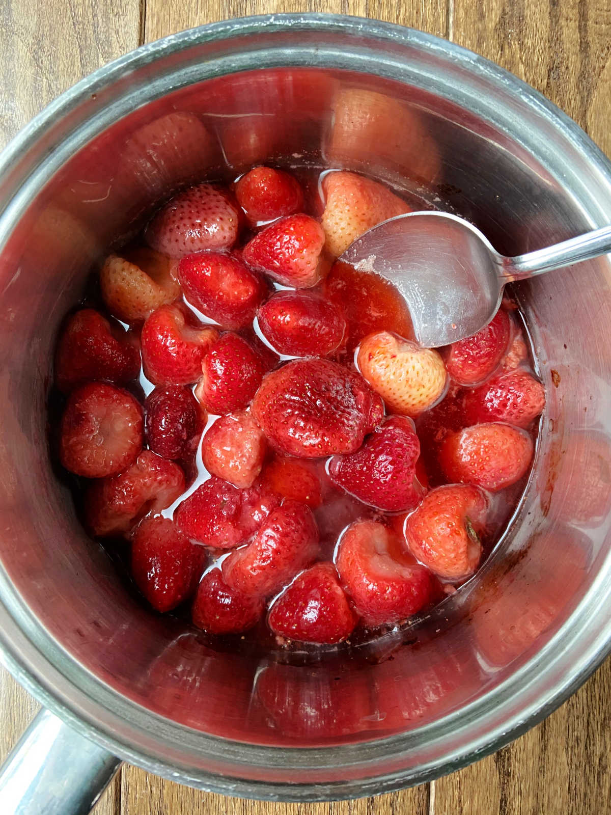 pan of strawberries