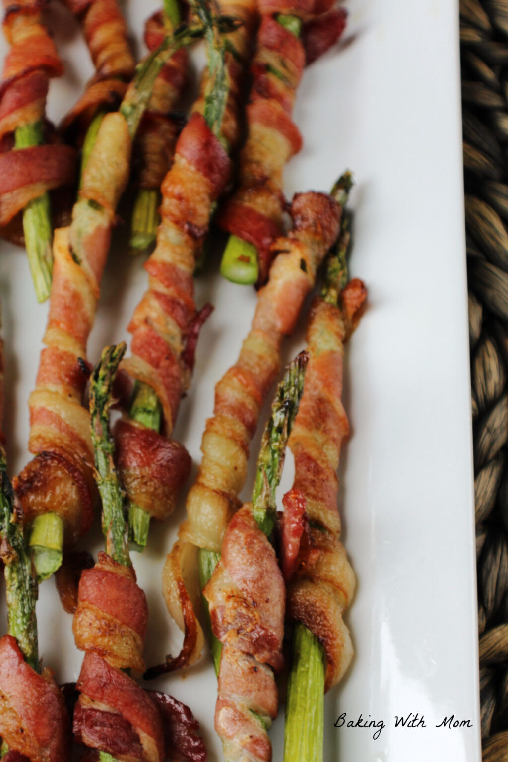 Bacon Wrapped Asparagus With Honey Glaze Baking With Mom