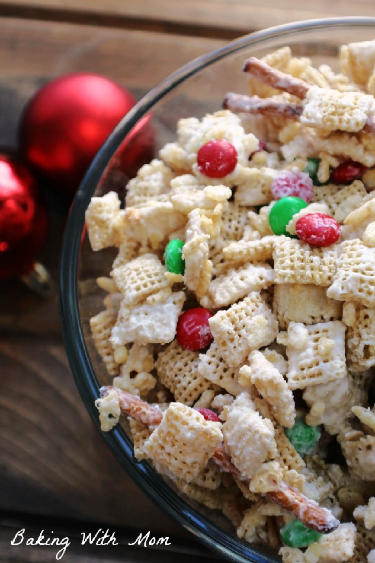 Bowl of Christmas Chex Mix