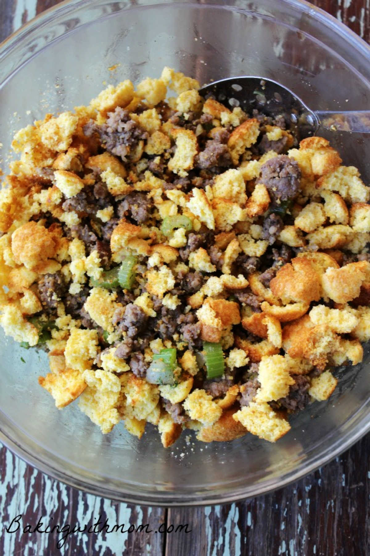 Sausage And Corn Stuffing - The Cooking Mom