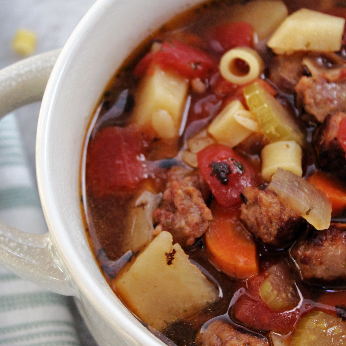 Easy Crock Pot Sausage Soup Baking With Mom