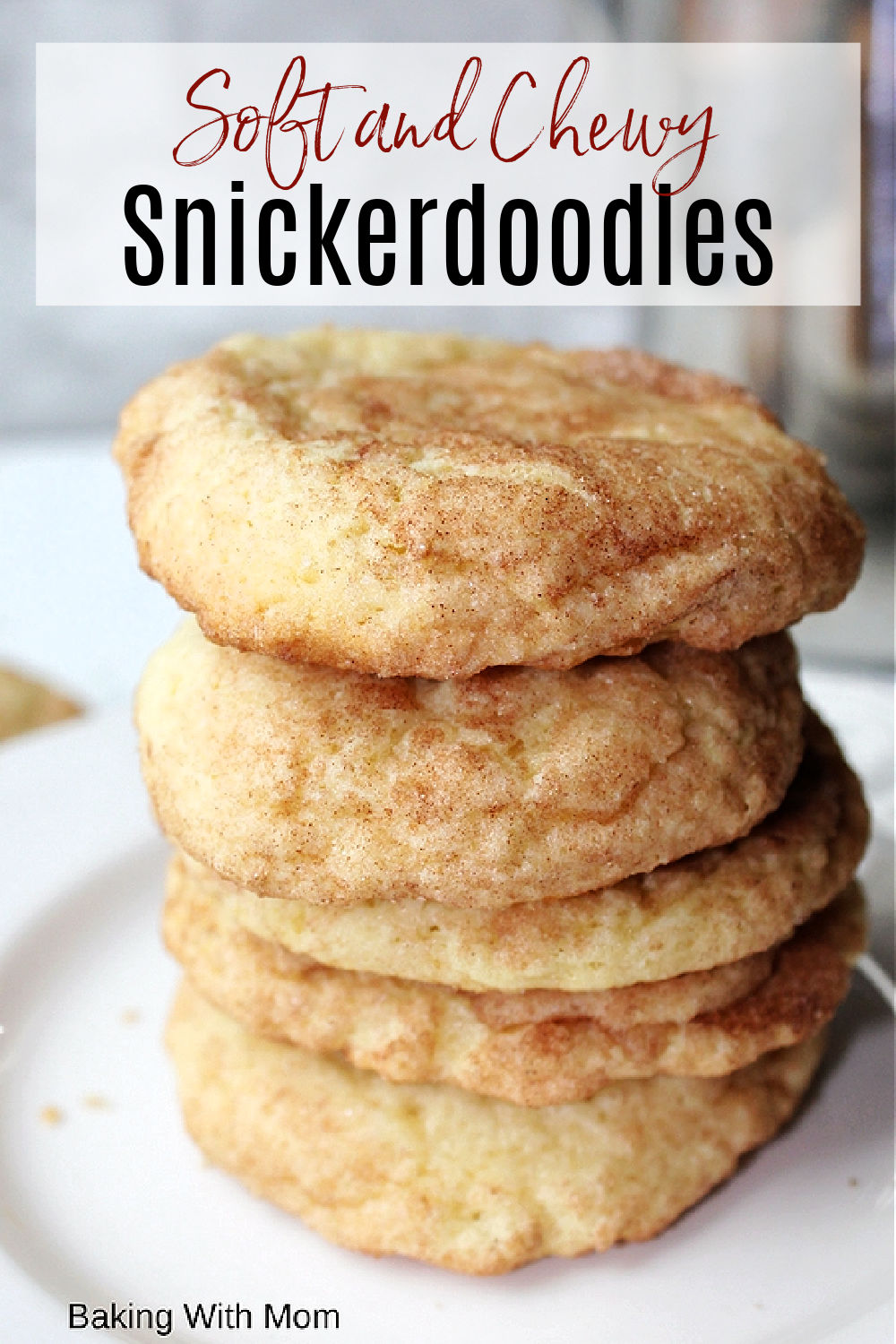 5 cookies stacked together on a plate 