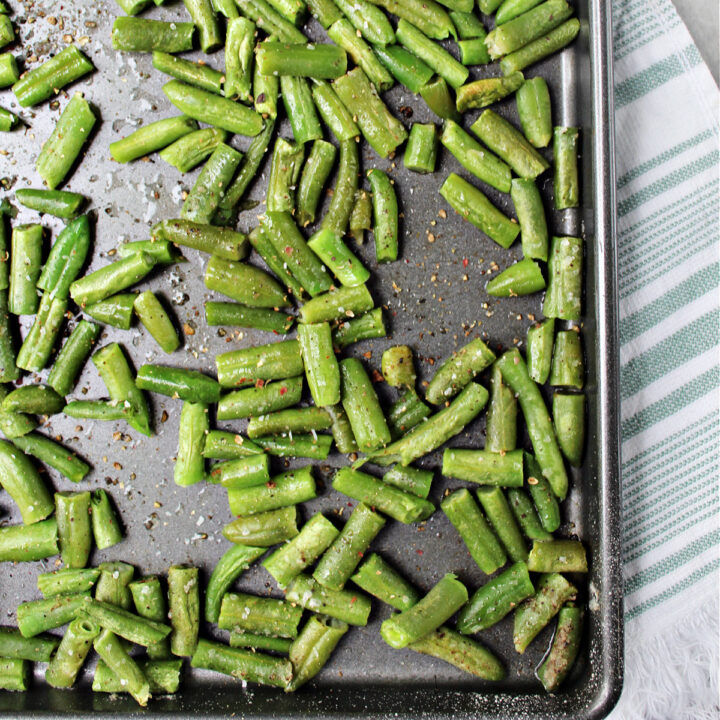 Oven Roasted Green Beans Baking With Mom