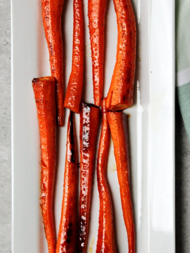 Roasted Brown Sugar Glazed Carrots Story Baking With Mom