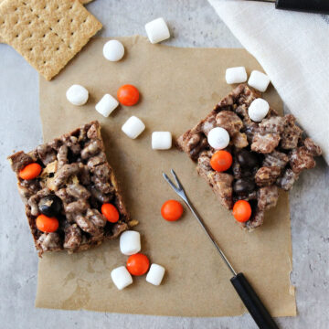 smores bars with MM's and marshmallows besides.
