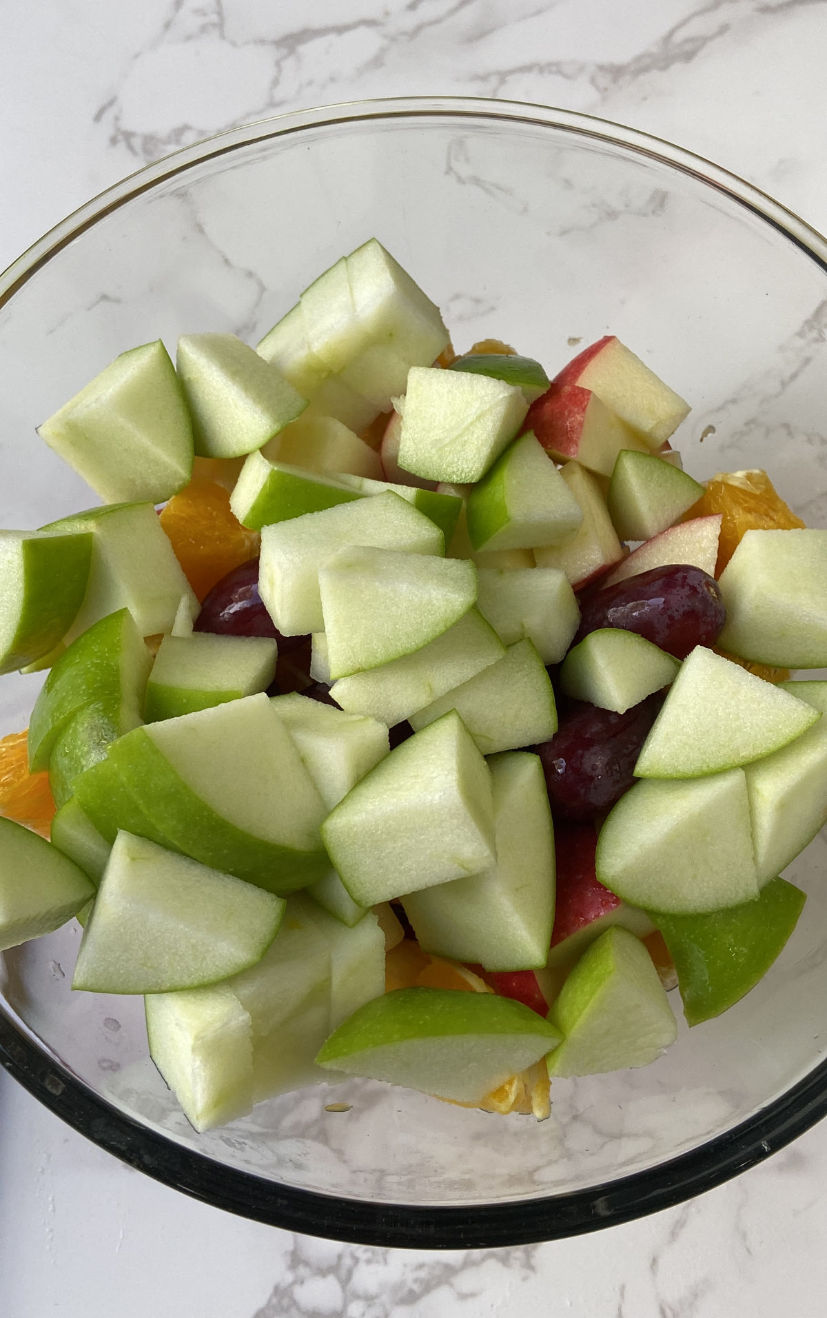 apples in a bowl. 