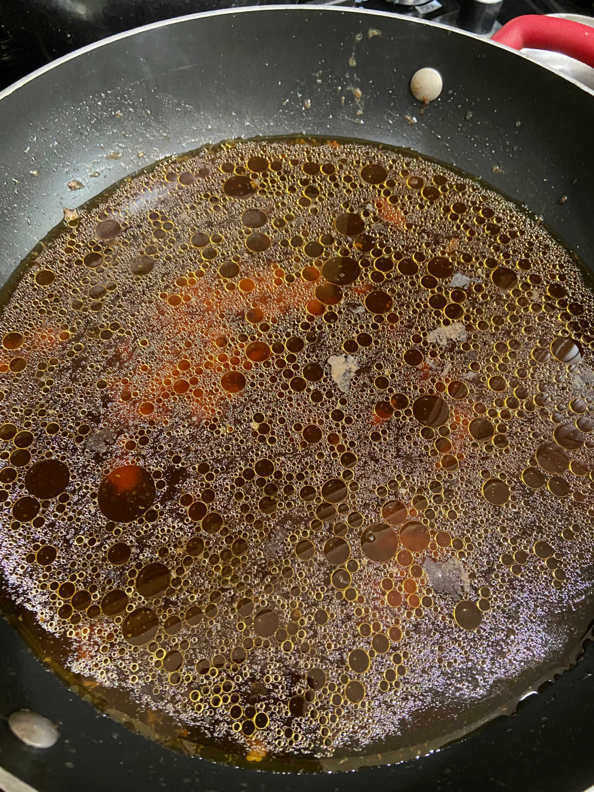 beef broth cooking. 