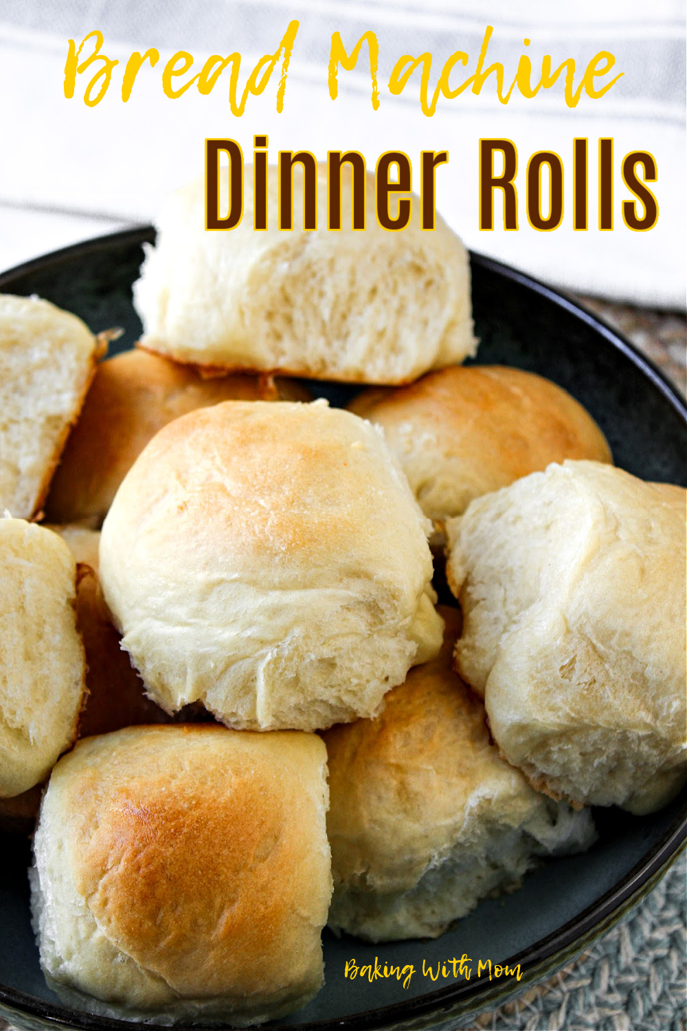 dinner rolls in a bowl. 