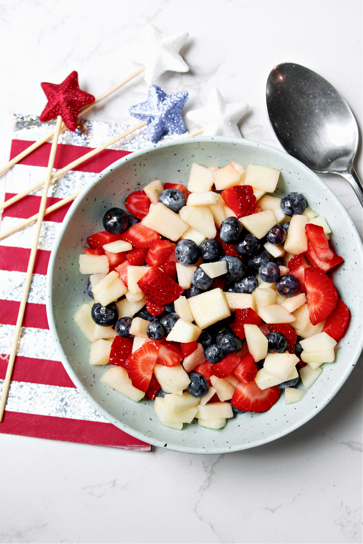 Red White And Blue Fruit Salad - Baking With Mom