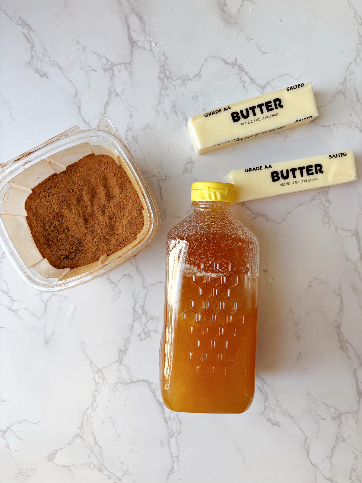 honey, cinnamon and butter. 