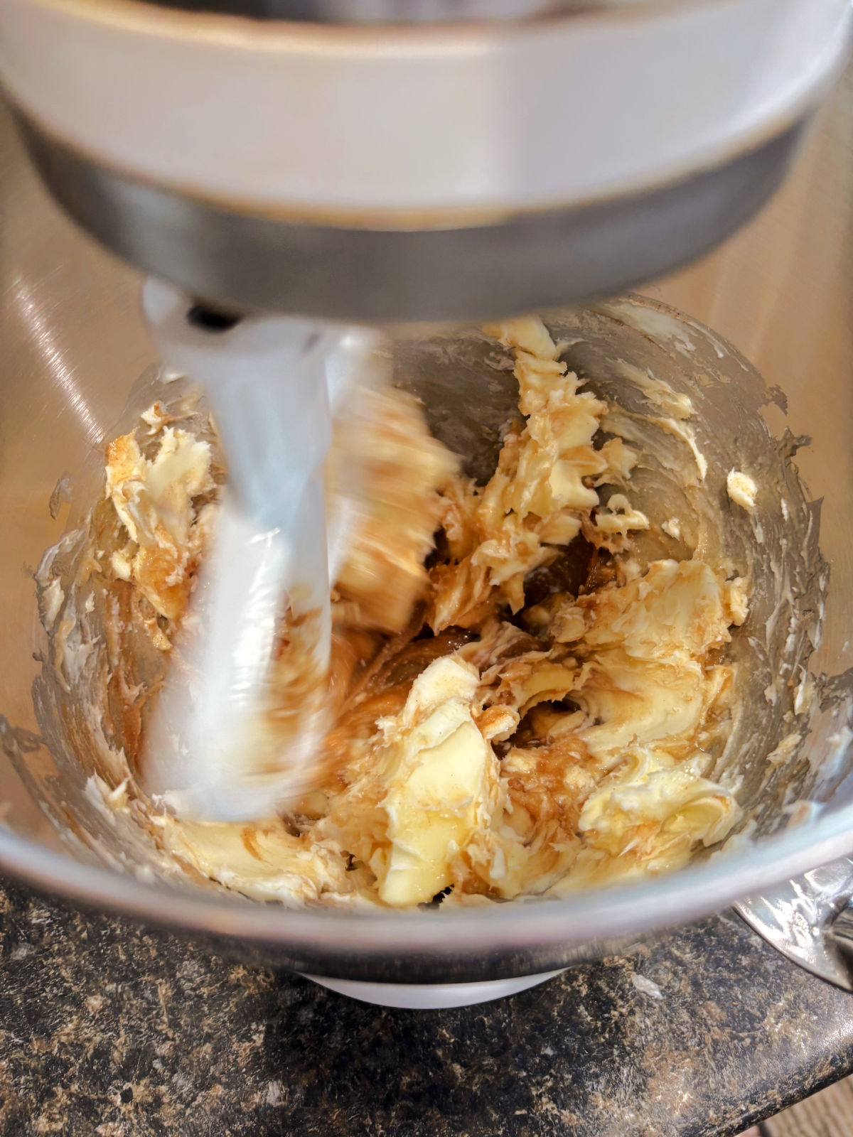 butter in a mixer. 