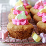 bunny marshmallows on top of cookie cups.