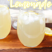 Sparkling Lemonade in two glasses.
