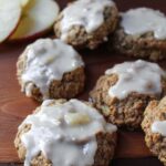 close up of apple oatmeal cookies.